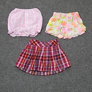 3 PC toddler girls summer bottoms